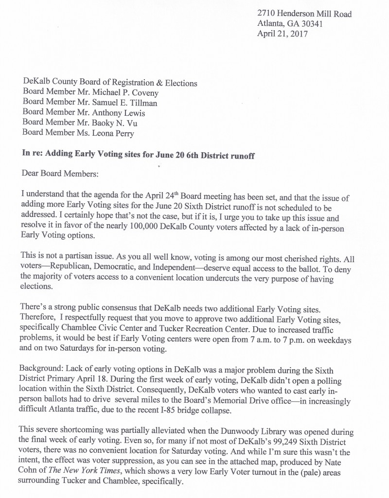 Sally Harrell Letter p1