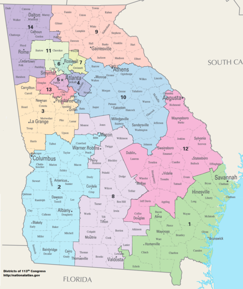 Update Georgia Democratic Congressional Candidates On Twitter   Georgia Congressional Districts 113th Congress.tif E1511276089997 